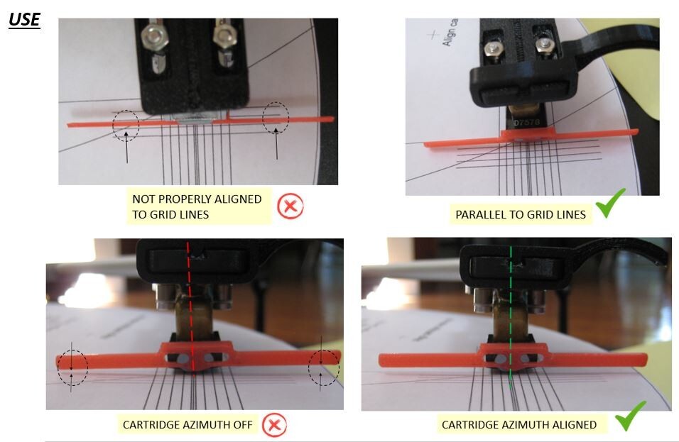 Turntable Phono Cartridge Alignment Tool