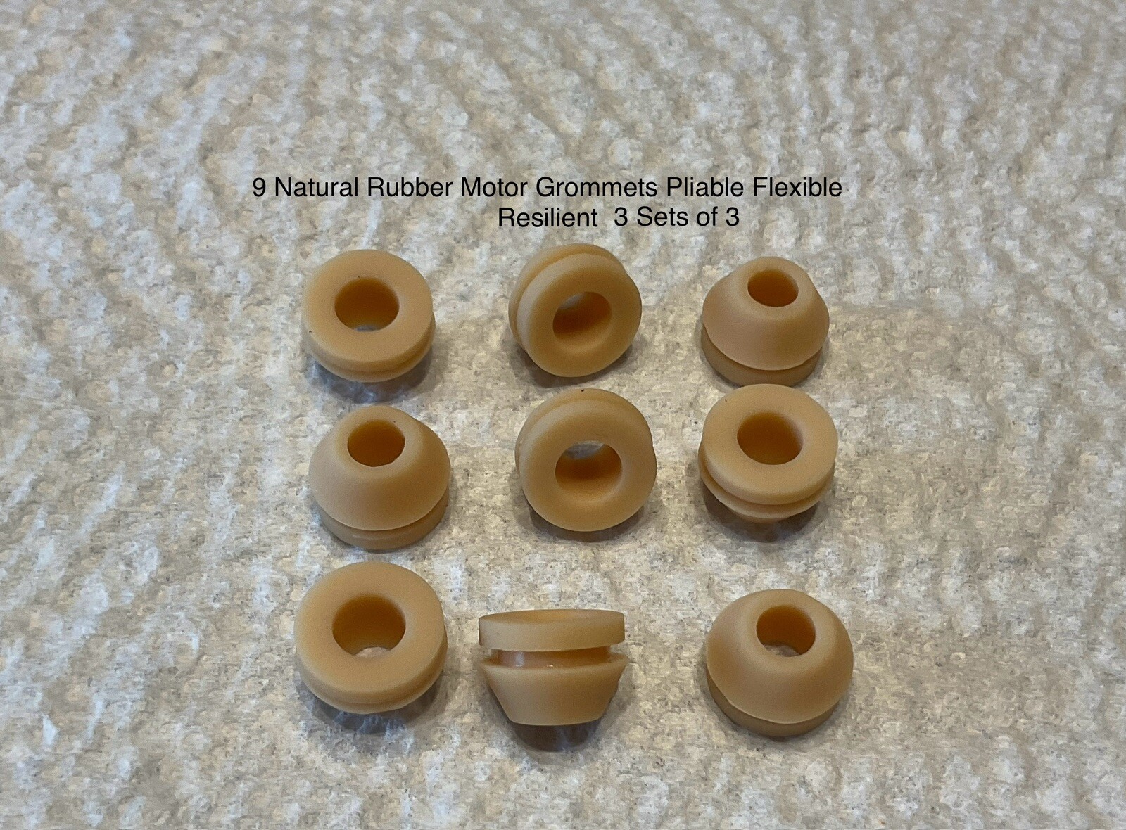 RCA RP 190 Record Changer Natural Rubber Motor Mount Grommets 3 Sets Of 3 Each