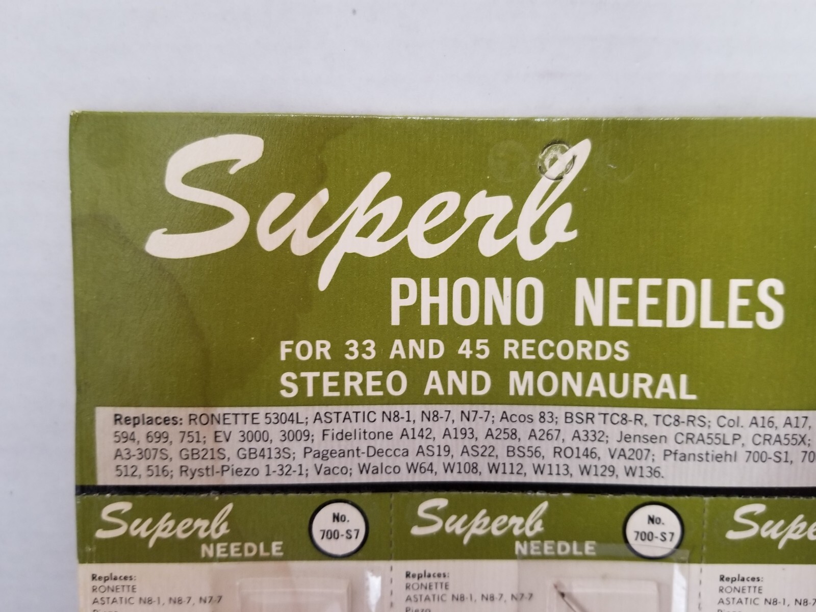 700-S7 Superb NEEDLE STYLUS for Astatic N8-7 Ronette Piezo Rystl Vaco lot of 12
