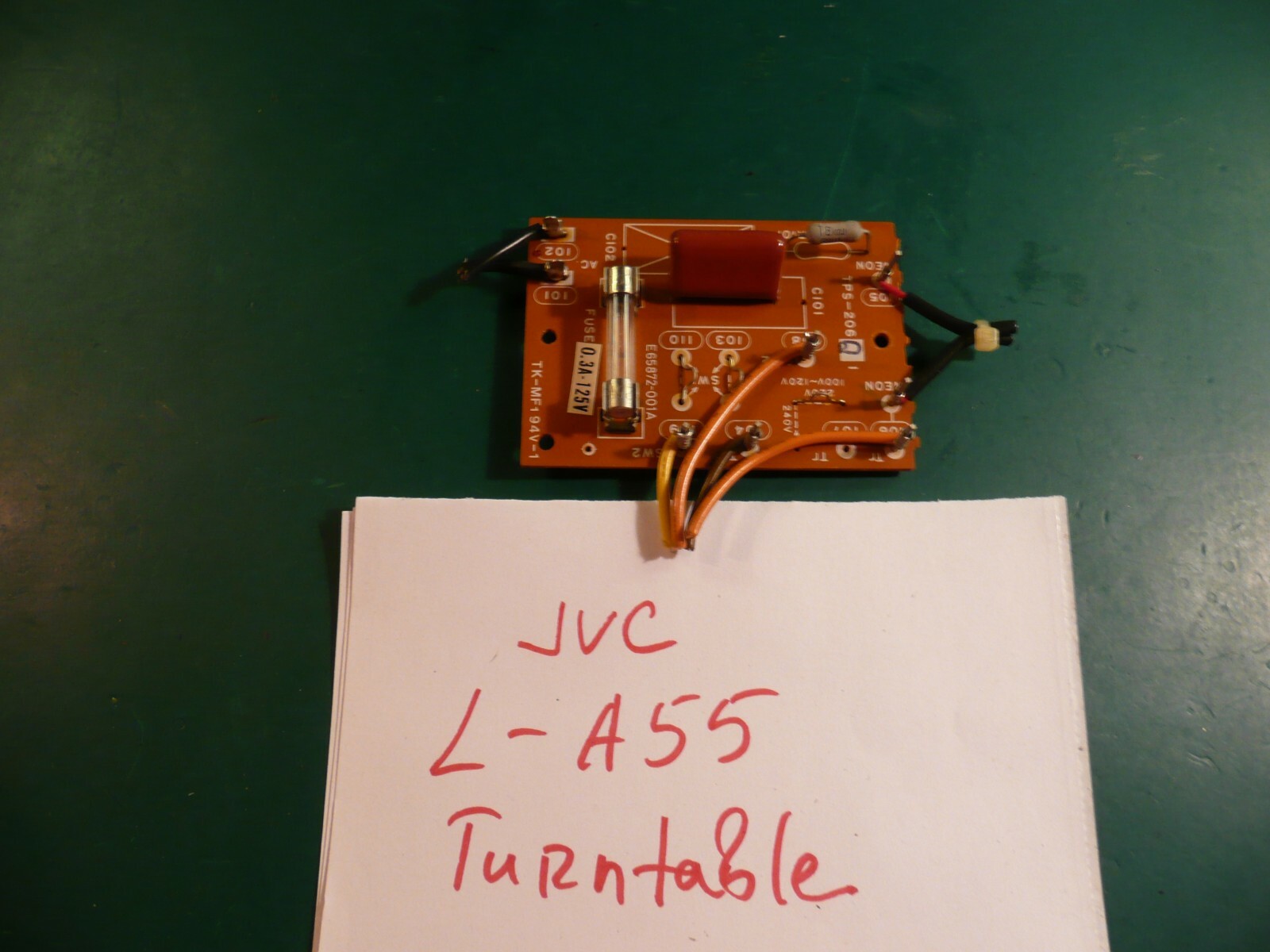 JVC L-A55 Replacement Parts Turntable Circuit Board Part # TK-MF194V-1