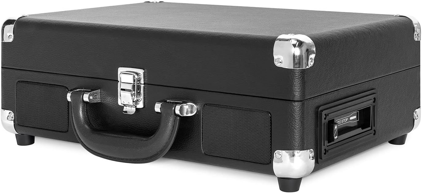 Victrola Journey+ Cassette – 3-Speed Bluetooth Suitcase Black w/