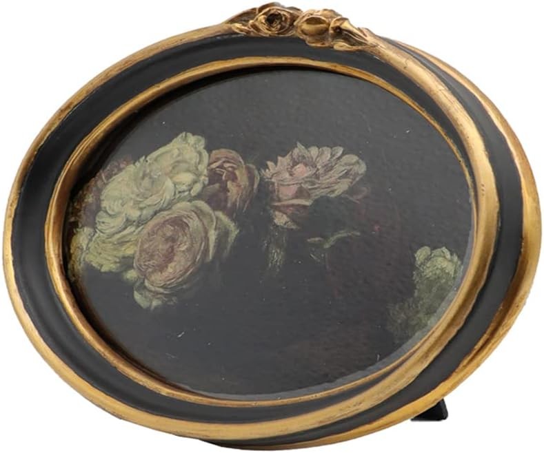 CISOO Vintage Oval Picture Frame 5×7 Antique Photo 5 x 7, Black and Gold