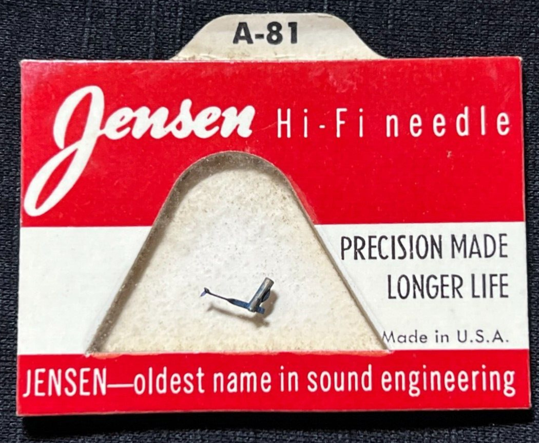 Vintage Record Player Needle Jensen A-81 Replaces Astatic Q (J) * BRAND NEW *