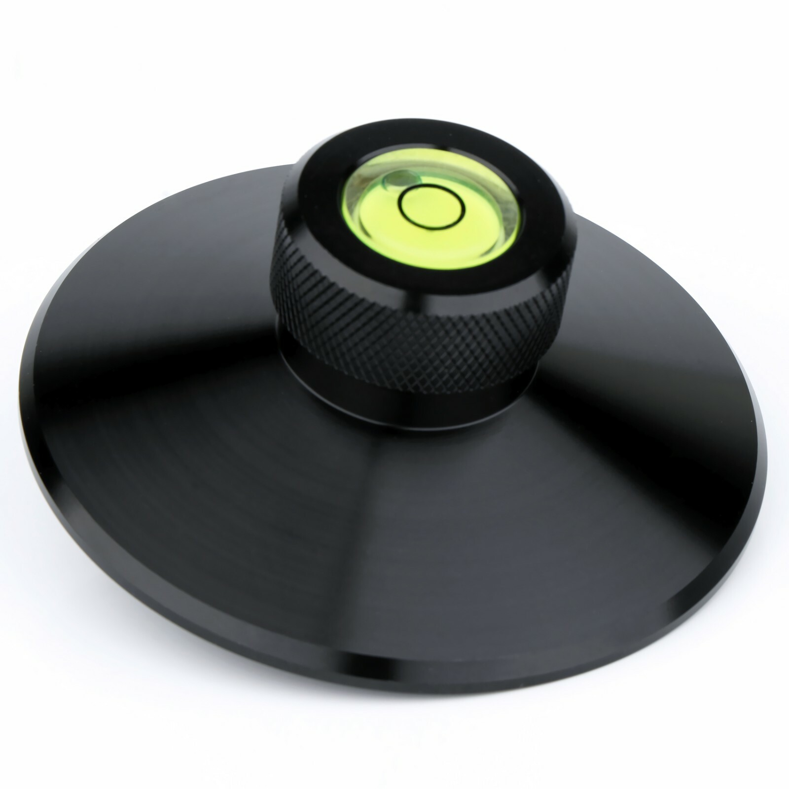 Black Aluminum Turntable Record Weight Clamp Stabilizer With Bubble Level US