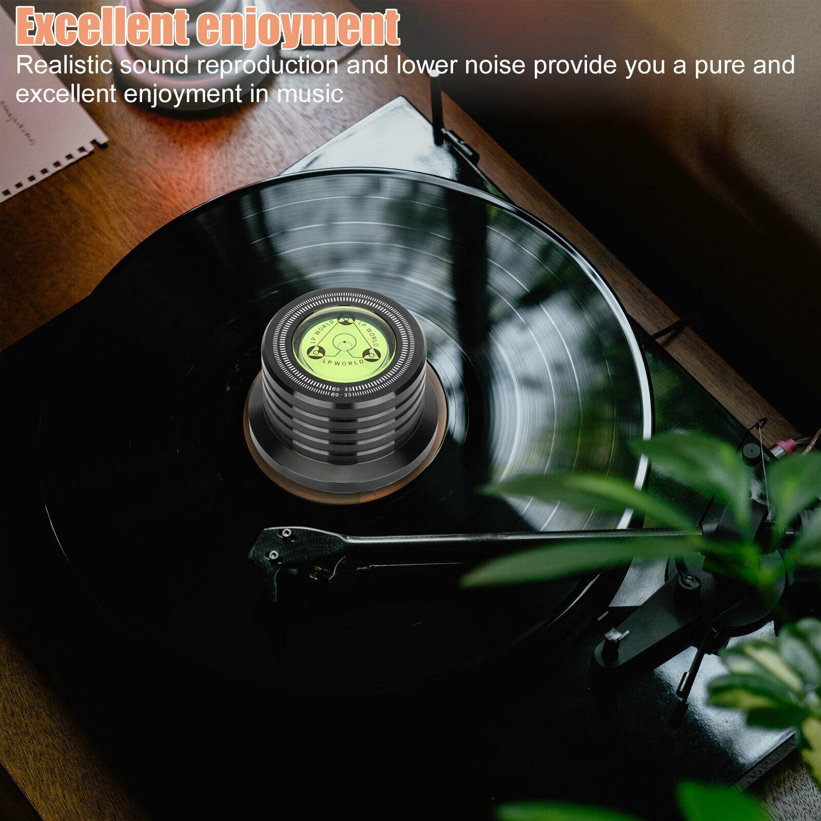 50Hz-33/45 Record Player LP Disc Stabilizer Vinyl Turntable Weight Clamp fff