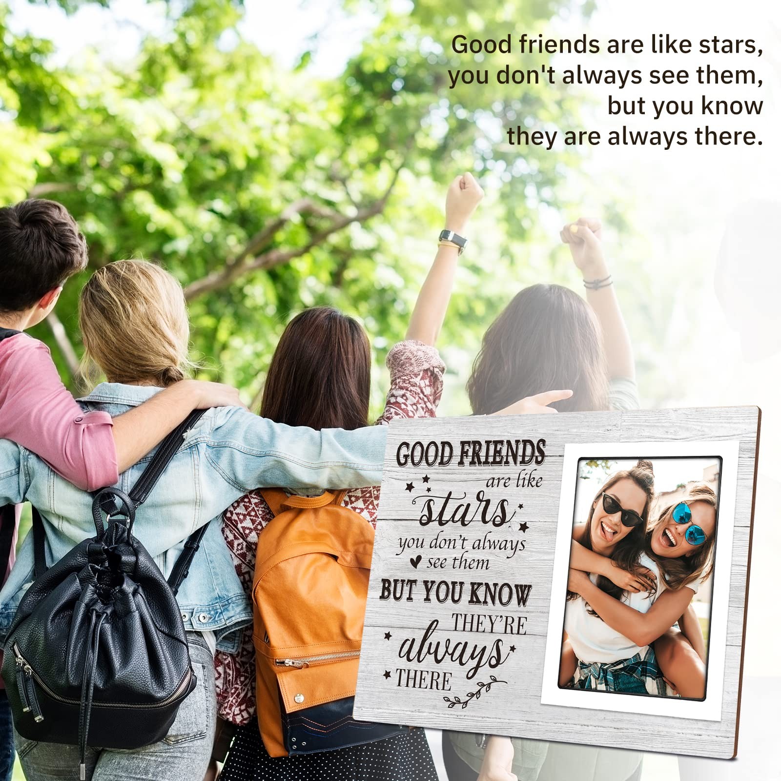 SteadStyle Best Friend Picture Frame – Good Friends Are 27 x 20 cm, Wood 38