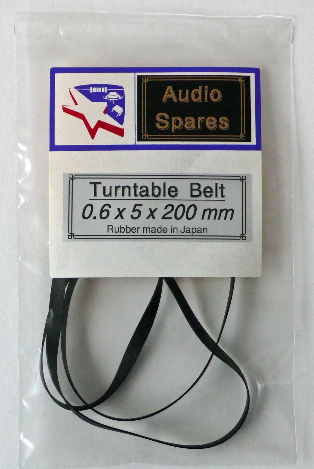 Turntable Belt : Diameter A = 200 mm x Thickness B = 0.6 mm x Width C = 5 mm