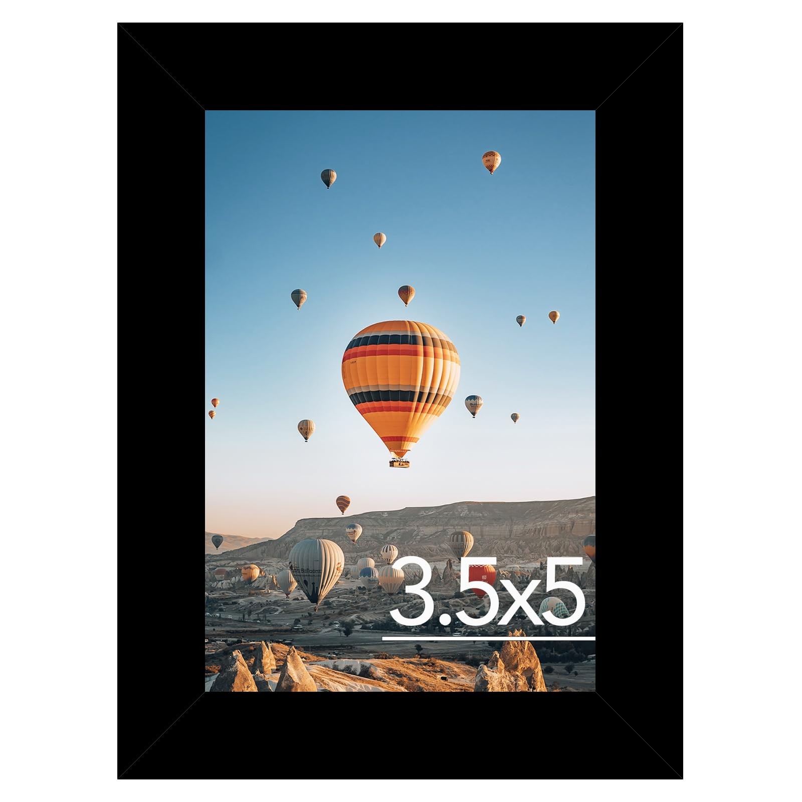 JCJMY 3.5×5 Picture Frame Black for Wall or Tabletop, 3.5 x inch,