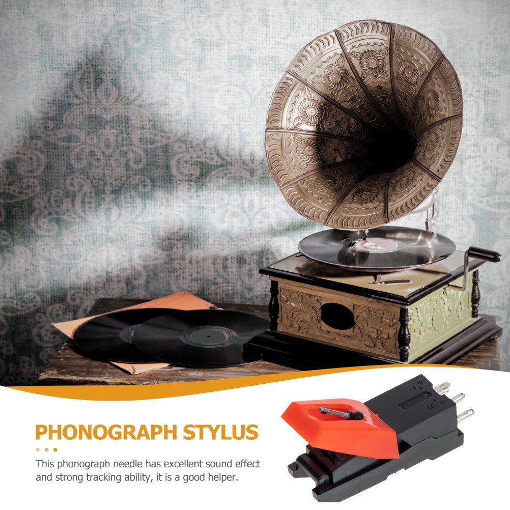 Easy Install Red Record Player Stylus Needle with Strong Tracking Ability