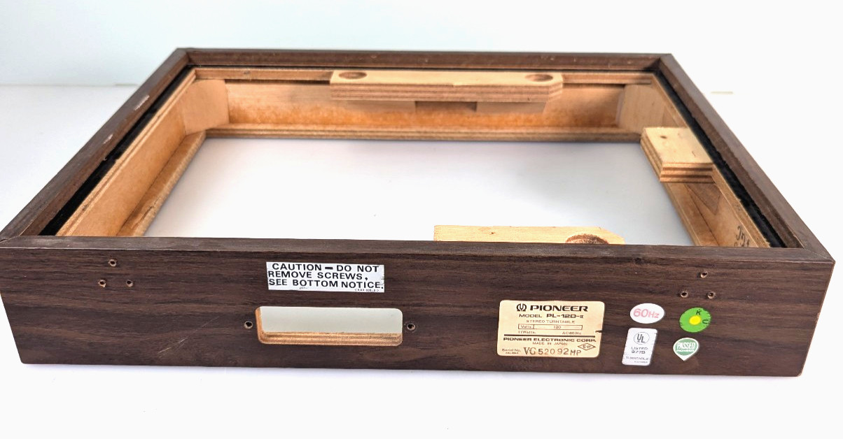 Pioneer PL-12D-II Turntable Wood Plinth