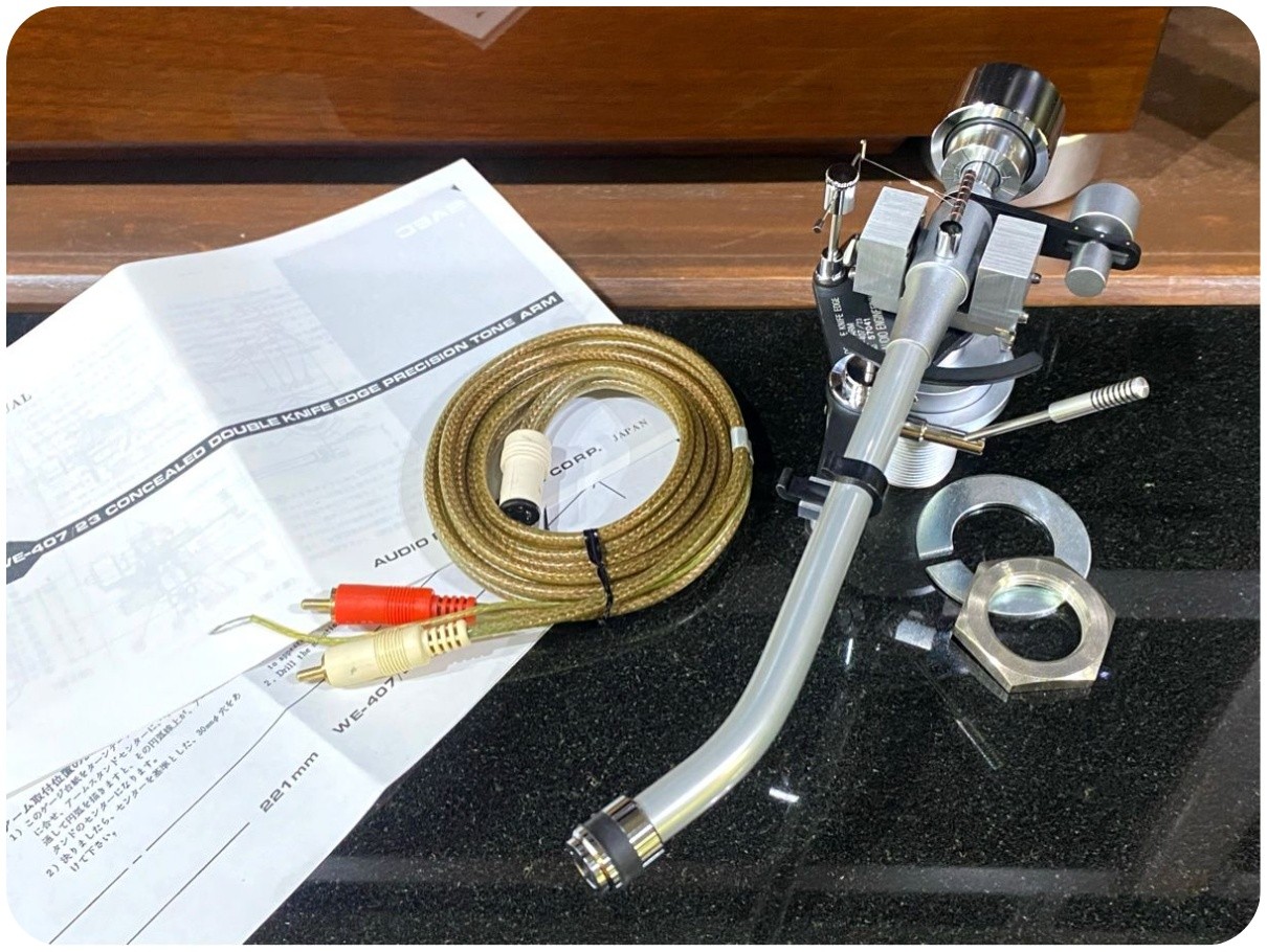 SAEC WE-407/23 Tonearm w/ Main Weight Lateral Weight Tested Works JP ZH0GS03 2.0