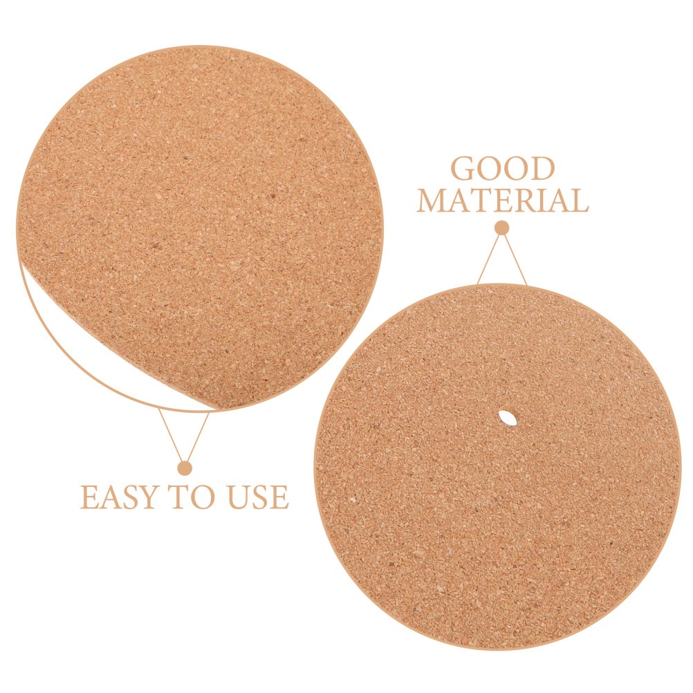 Reusable Cork Slipmat for Vinyl Records Anti Slip Turntable Record Pad