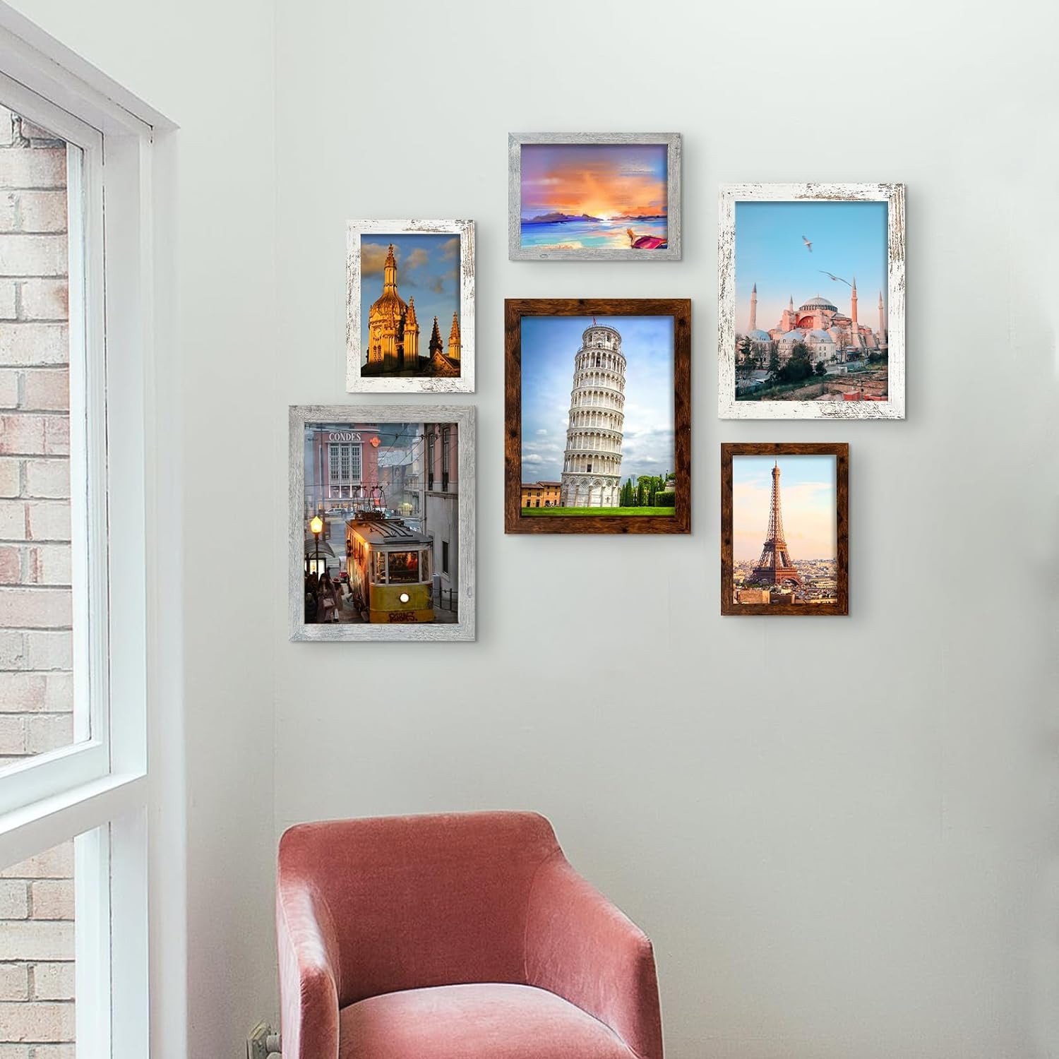 LUCKYLIFE 8×10 Picture Frame Light Gray Woodgrain 8×10,