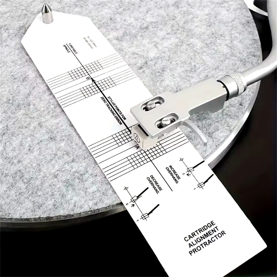 Phono Cartridge Alignment Protractor FREE BONUS $10 Stylus Brush Included!