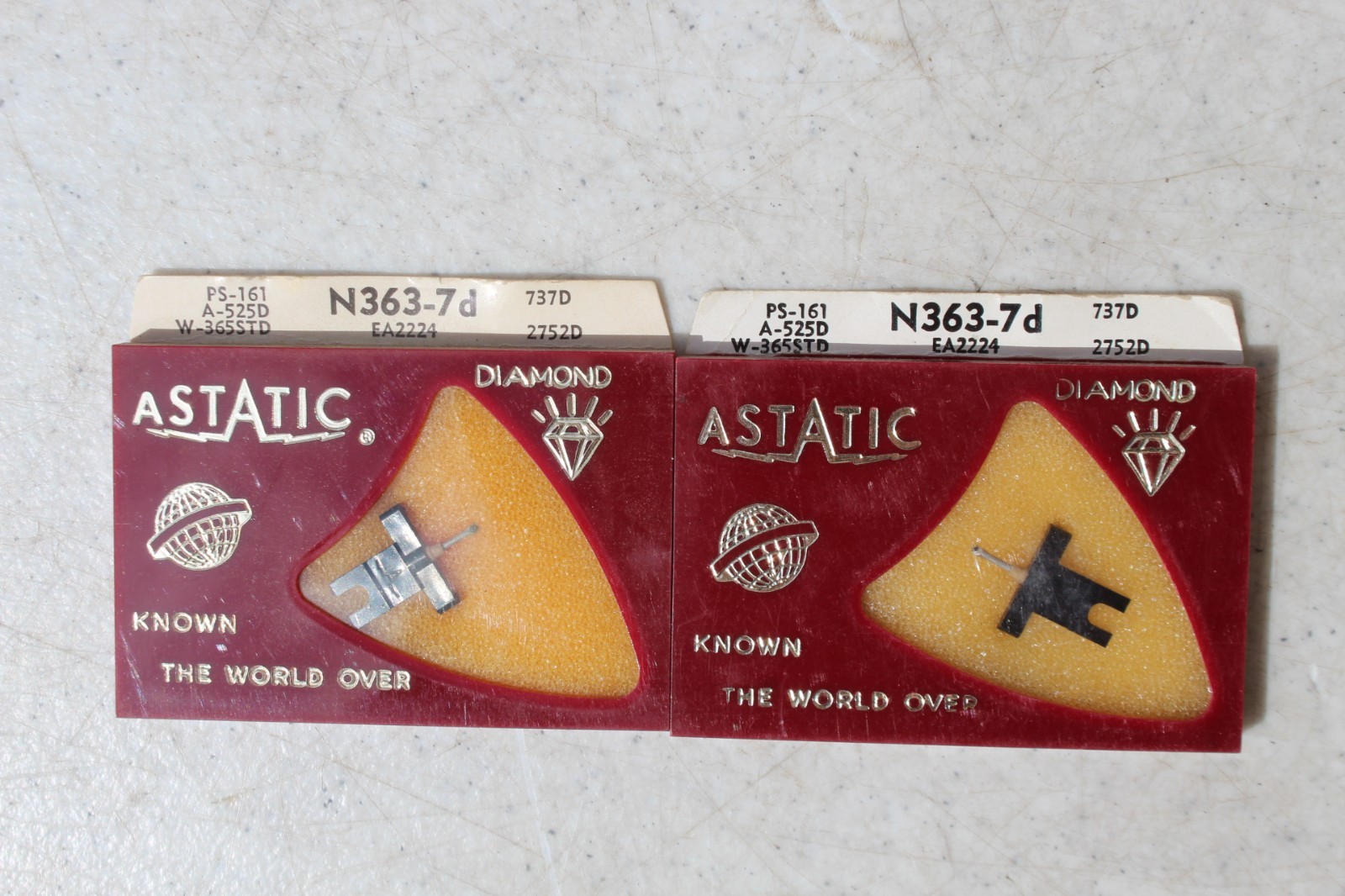 2 LOT – NOS Astatic Diamond Needle N363-7d for GE EA2224 737D 900D 27524D