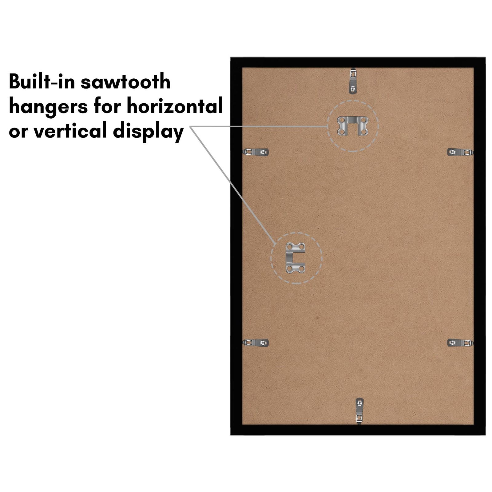 Americanflat 11×17 Picture Frame with Polished Plexiglass – Set 11×17, Black