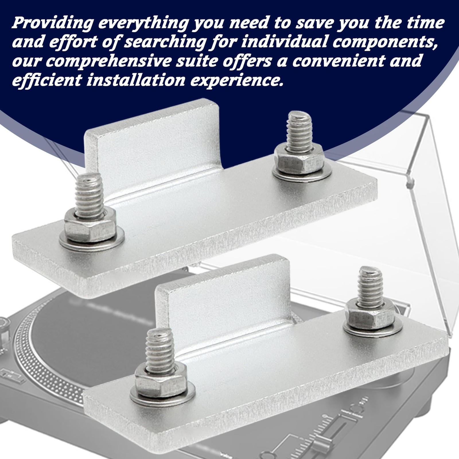 Turntable Dust Cover Hinges – Repair Tabs and Hinge Brackets for Silver