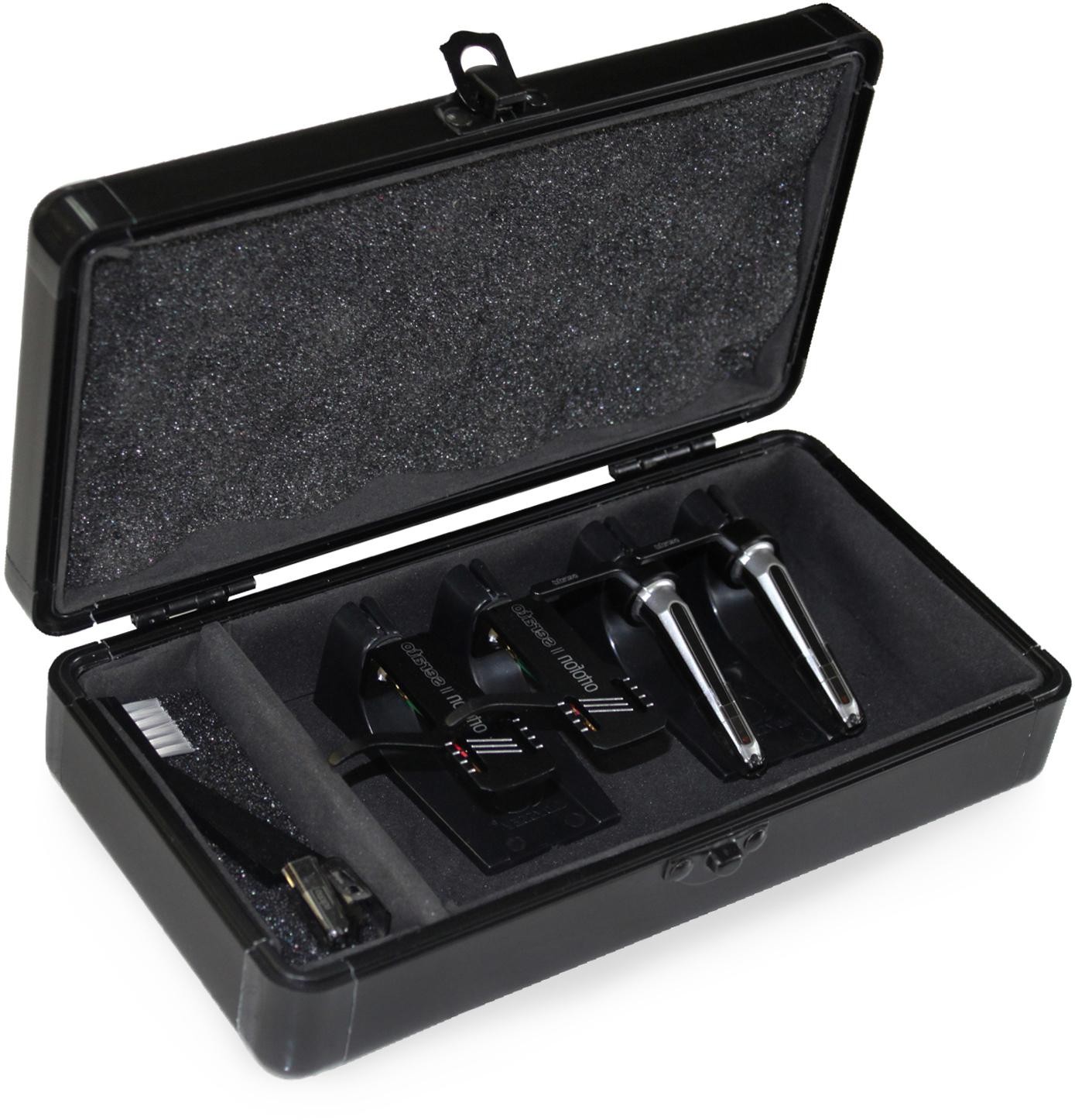 Odyssey KCC4PR2BL Quad Turntable Cartridge Case – Black (3-pack) Bundle