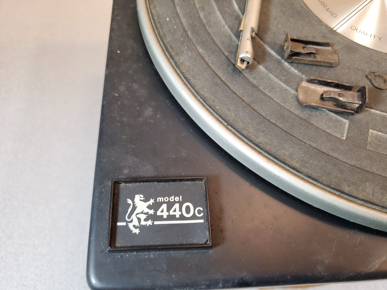 Garrard 440c Turntable Platform Assembly with Platter, Changer Parts & Tonearm