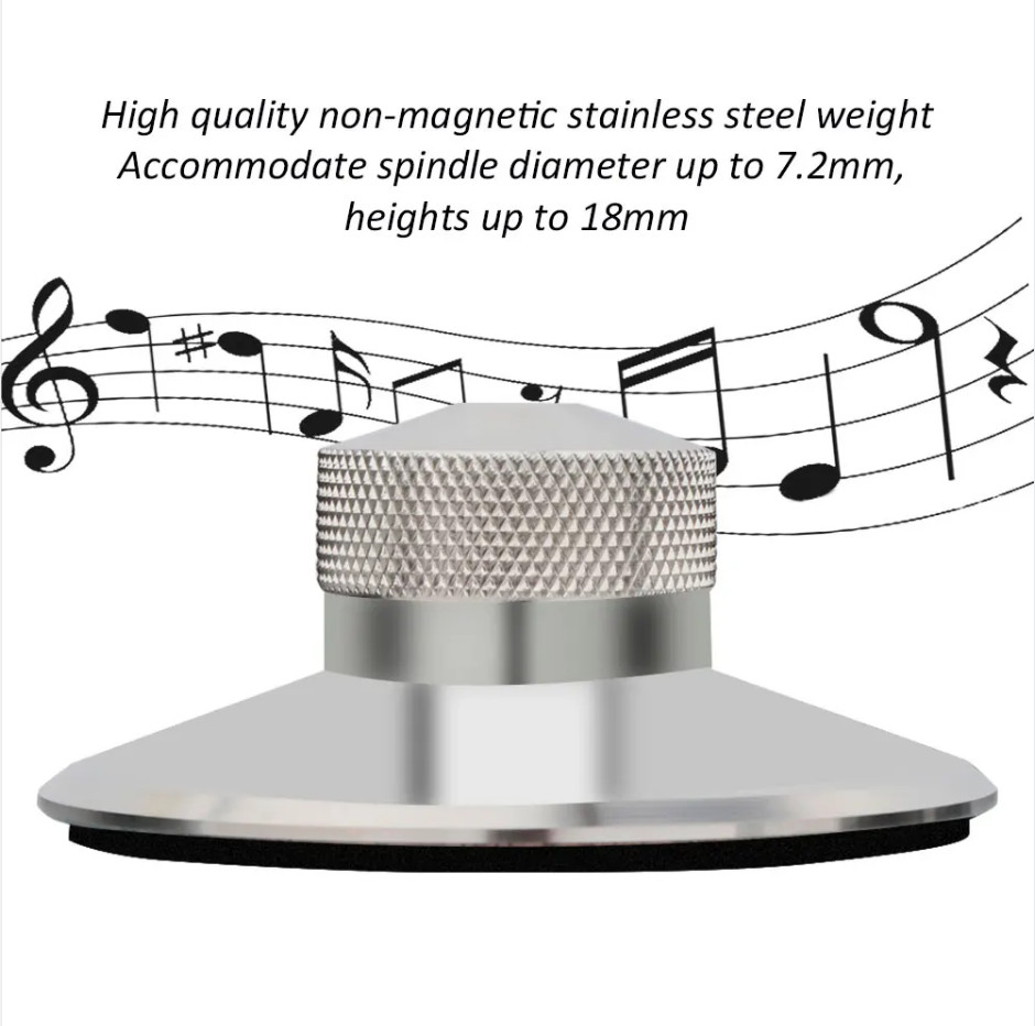 380g Record Weight Disc Stabilizer Vinyl Turntable Clamp Stainless Steel