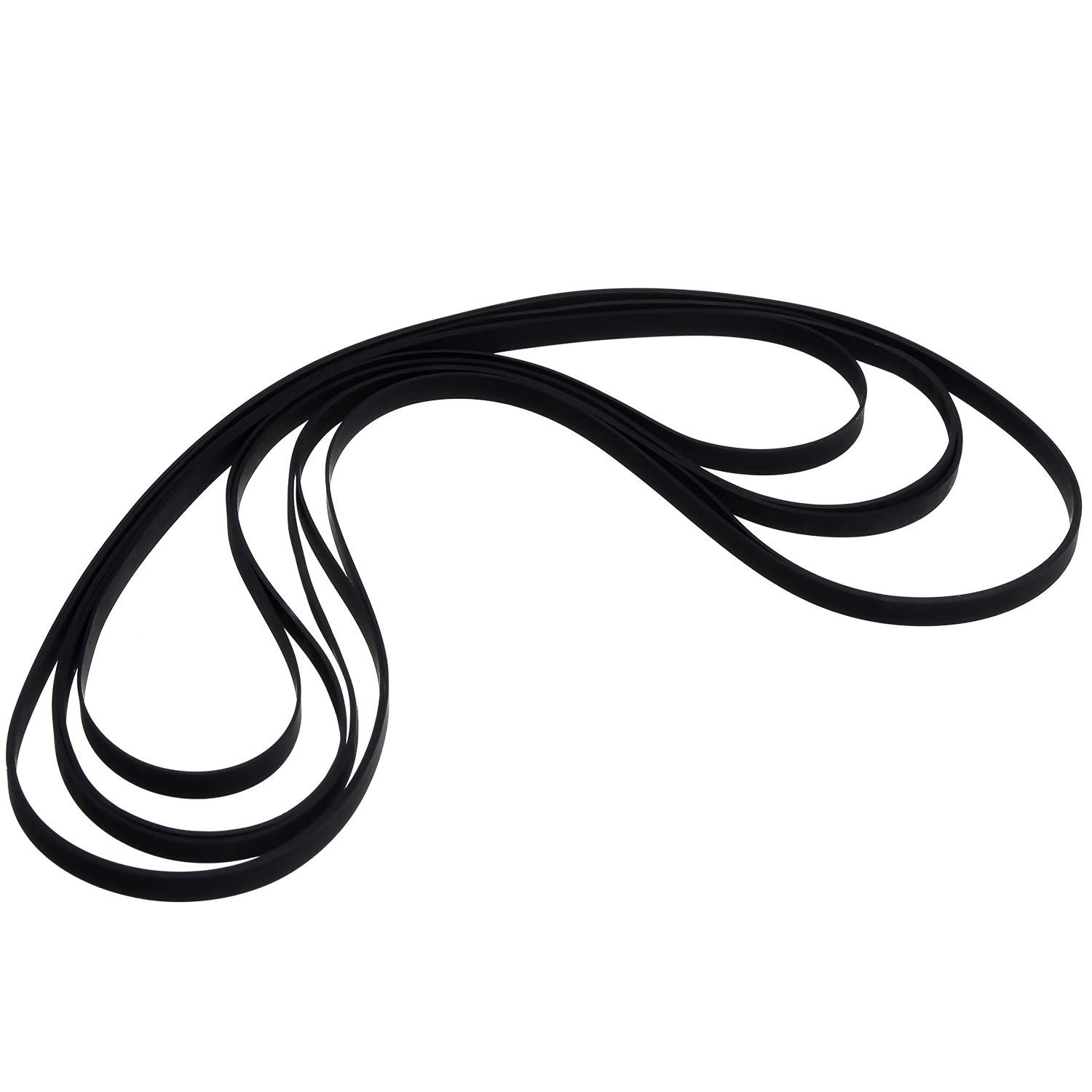 Black Mechanical Turntable Belts 10 Pieces 5 Sizes Compatible With Various Mo…