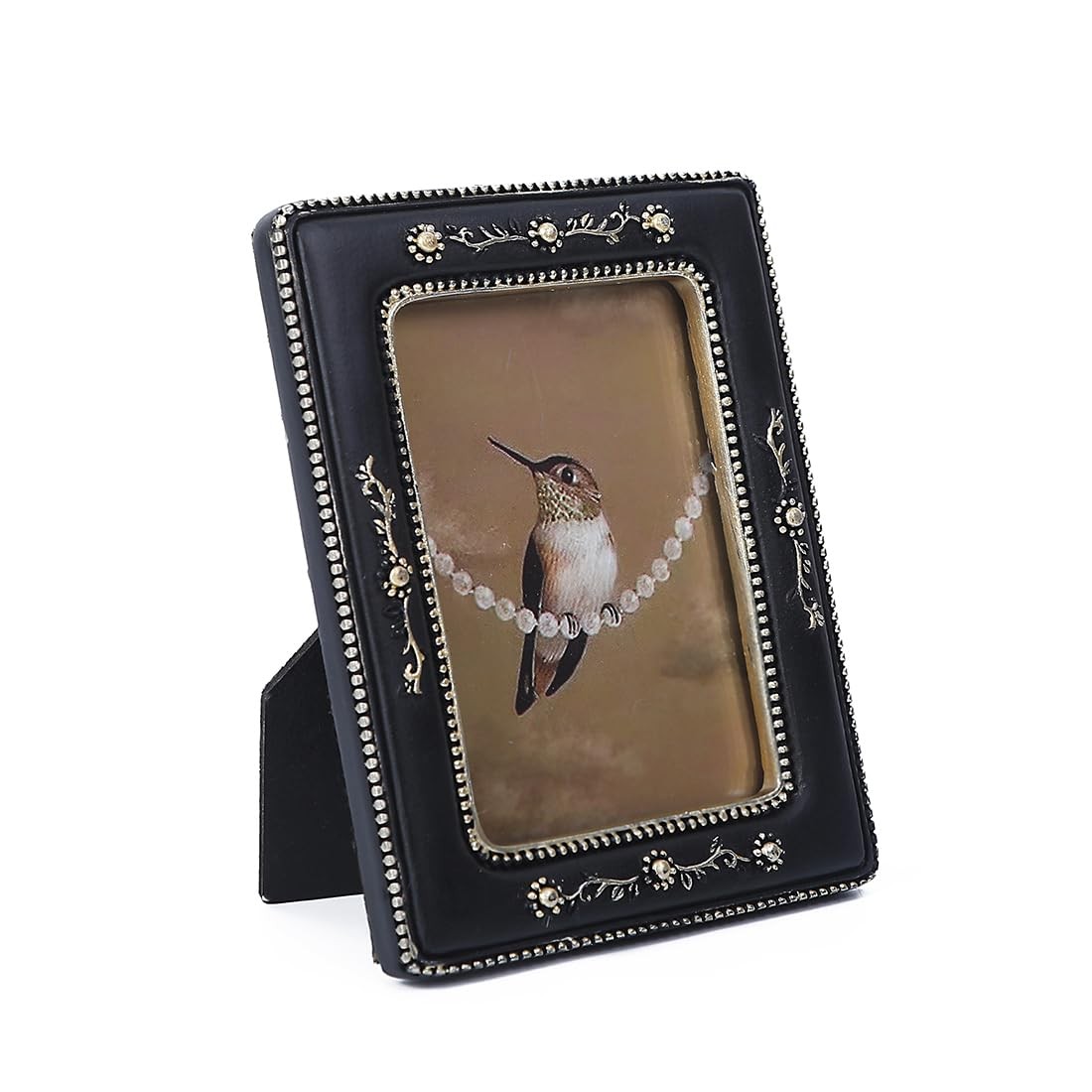 SIKOO Small Vintage Picture Frames 2.5×3.5 Antique 2.5 x 3.5, Black and Gold