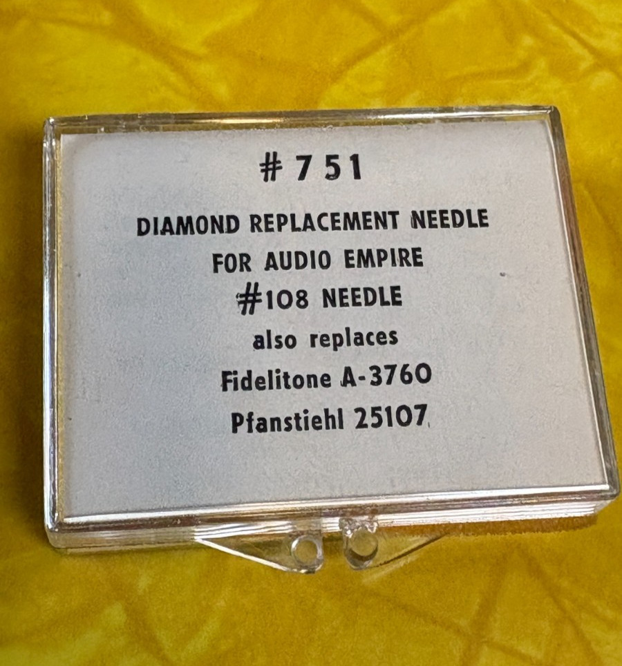 NOS Transcriber Genuine Diamond Phonograph Turntable Stylus 751 AUDIO EMPIRE 108