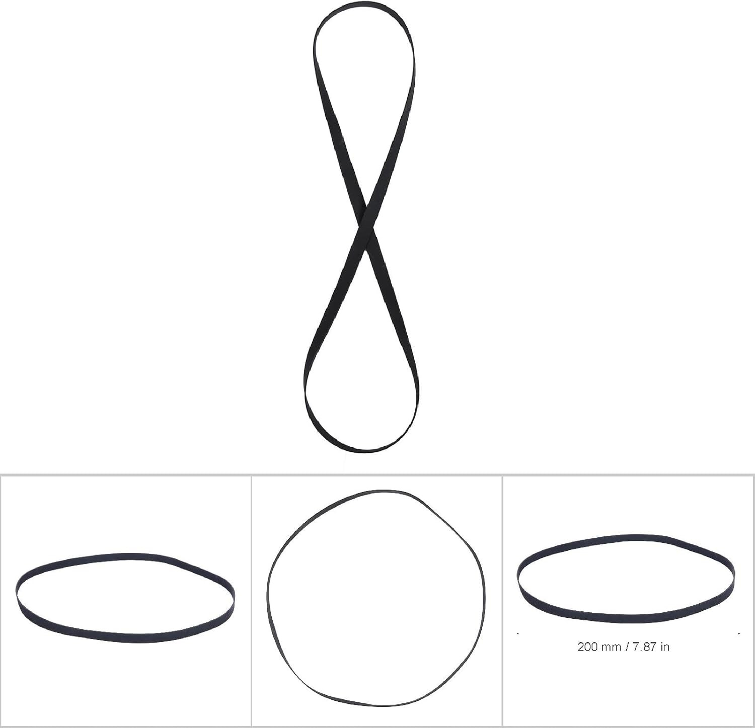 Record Player Belt Replacement, Phonograph Turntable Belt, Black Rubber Record P