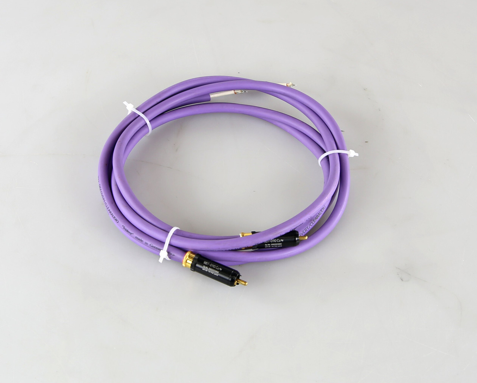 2x 1.50m Clearaudio Trident Cinch Cable with WBS Plug (One-Sided) – V5