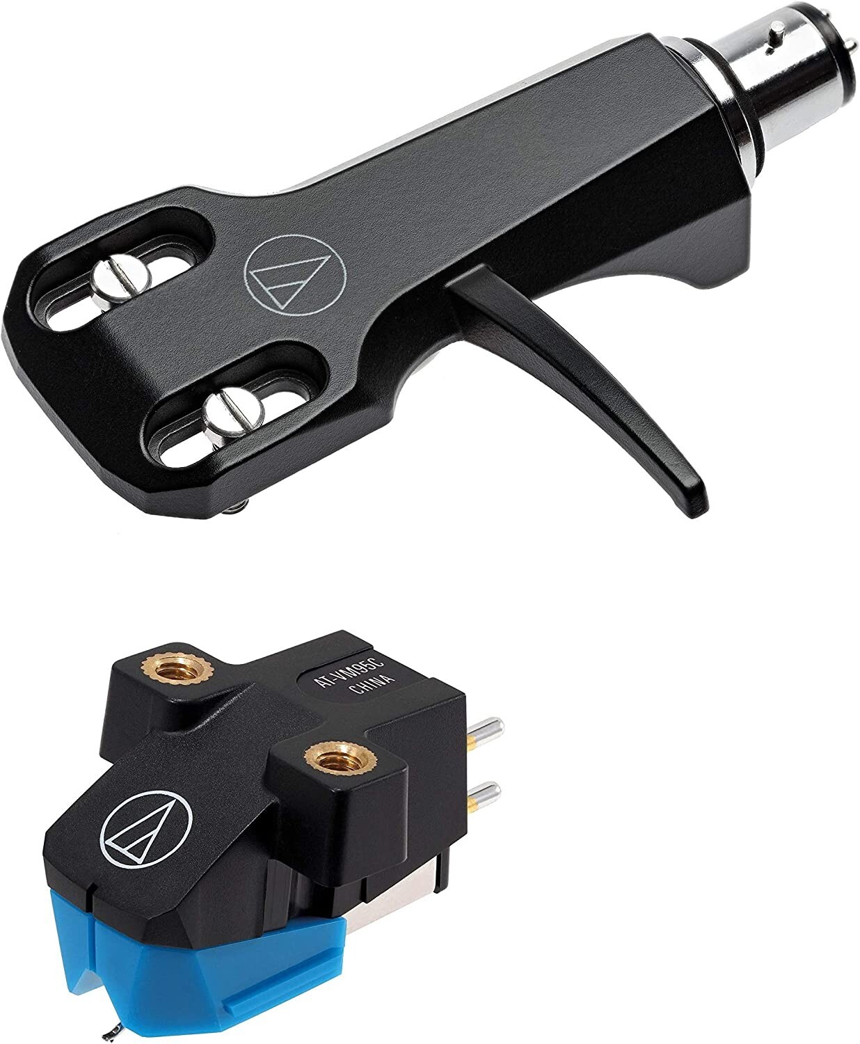 Headshell/Cartridge 0.6 Mil Conical Stylus Replace for Half-inch Mount Turntable