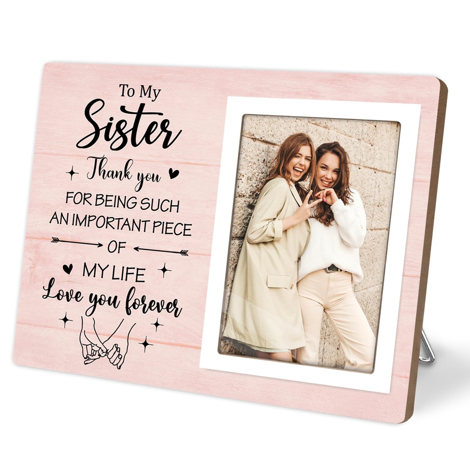 Best Sister Birthday Gifts, Christmas Gift for 10″L x 8″W, Pink-Sister