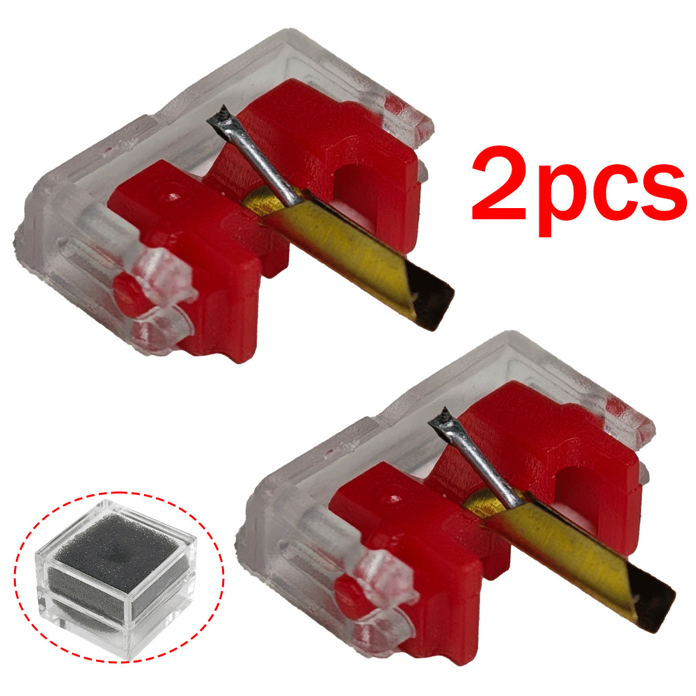 NEW! 2pcs for SHURE improved N44 N44C N44-7 M44G M44C stylus needle generic red#