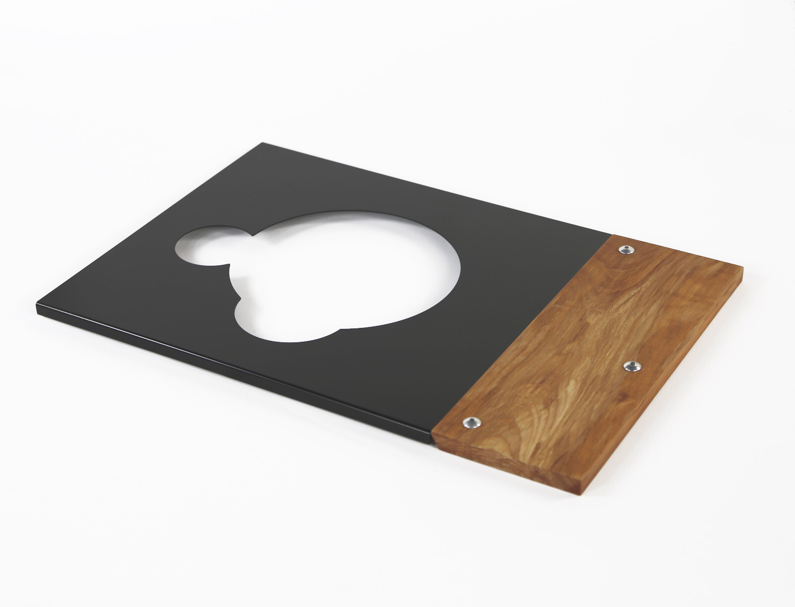 Tonarmbrett Cherrywood And Cover Plate for Thorens Td 125 +Hole for Tone Arms