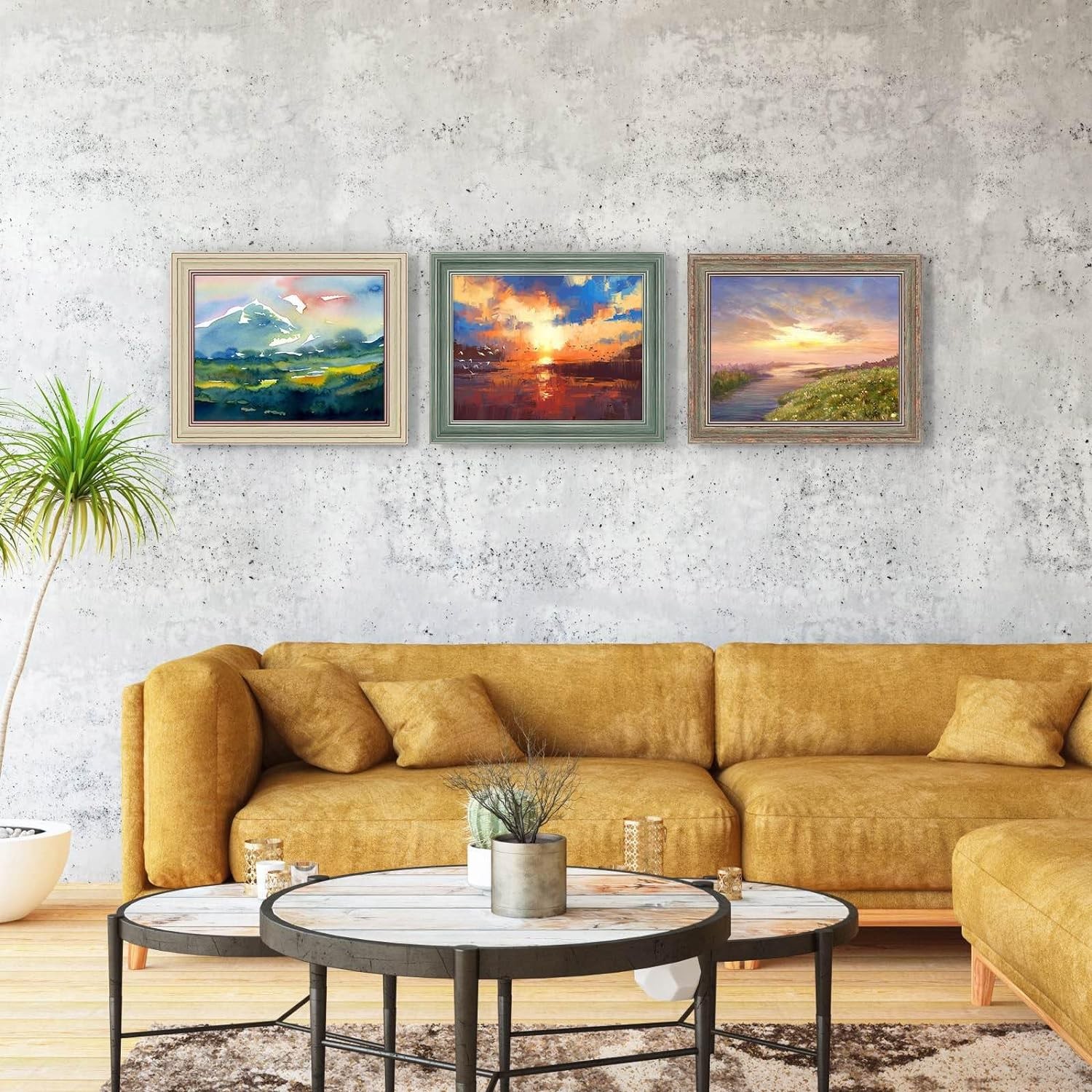 XUANLUO 3 Pack 8×10 Inch Picture Frames Farmhouse 8 x 10 inch, Mix Color-3pcs