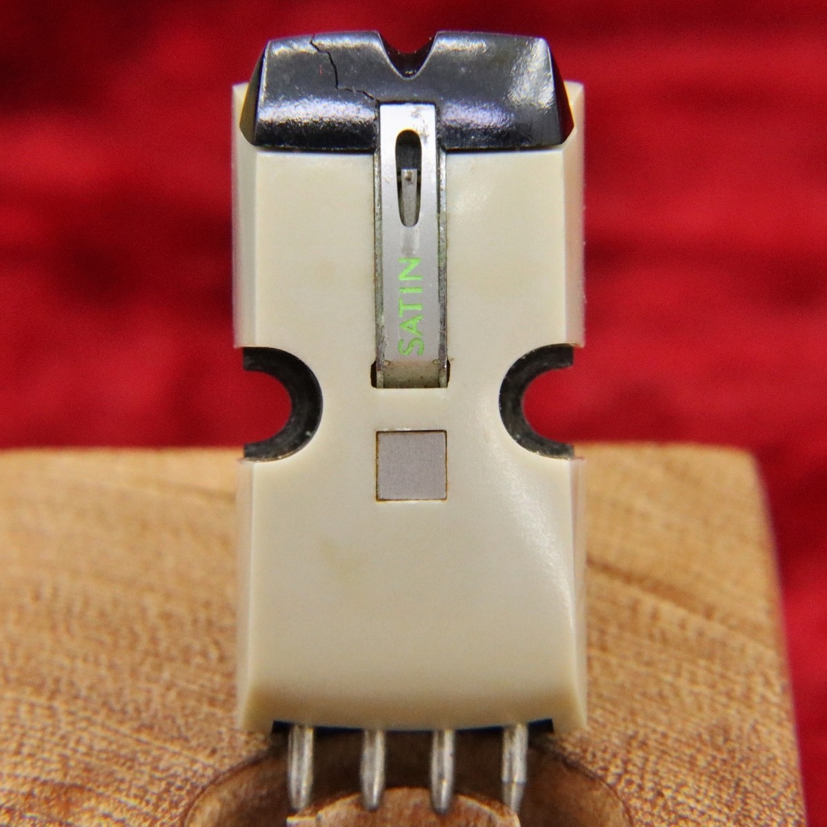 SATIN M-11 High Output MC Cartridge Vintage Japan Tested Working Knob Crack