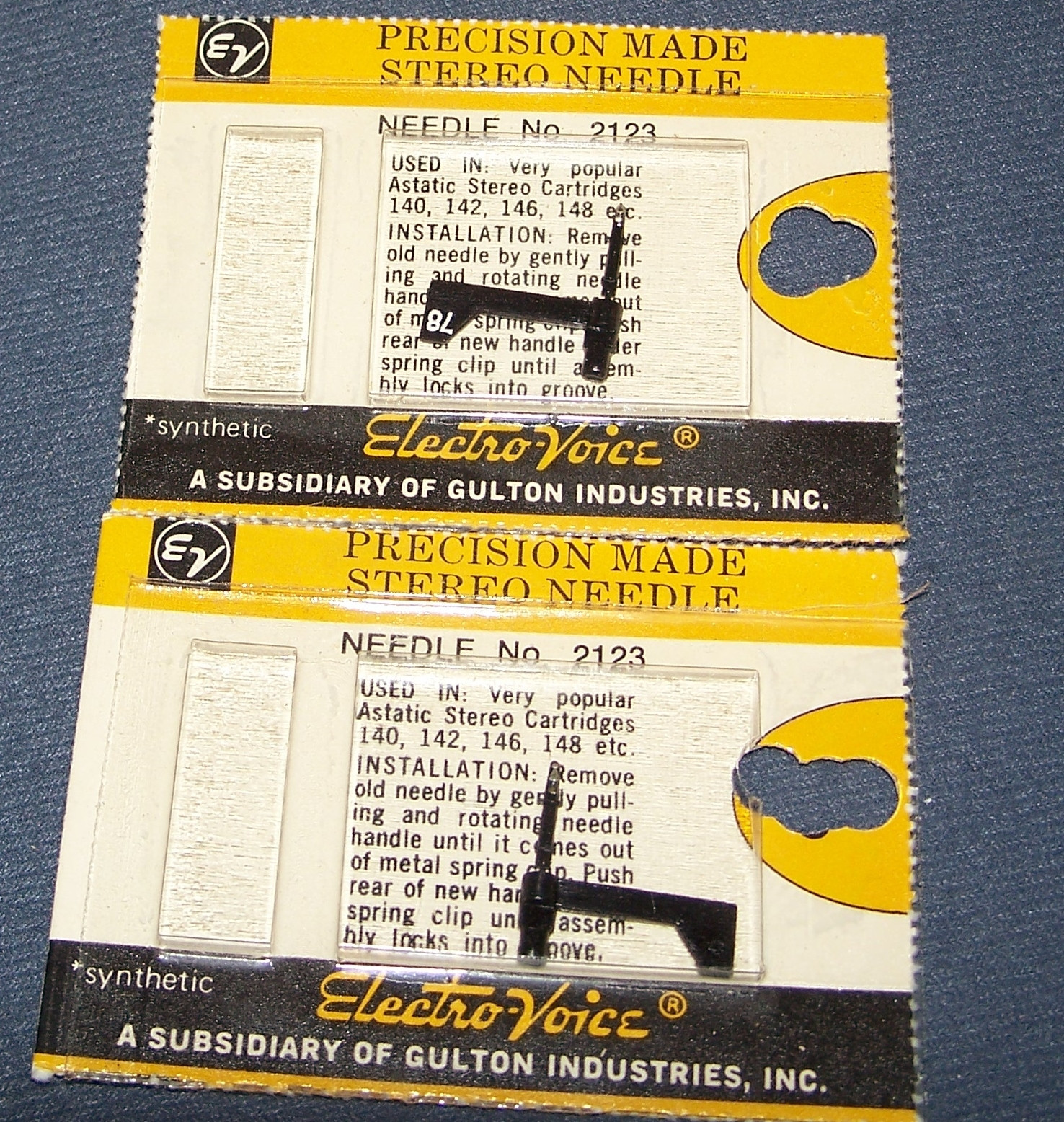 EV 2123 for ASTATIC N56 N58 163-SS73 SAPPHIRE STYLUS NEEDLE 164-SS73 LOT