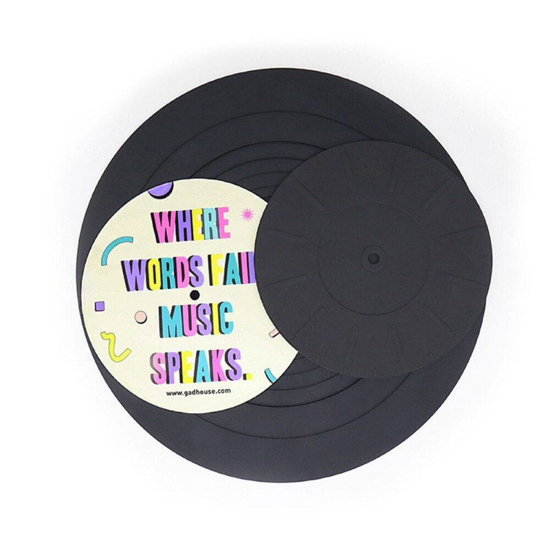 12″ Turntable Platter Mat Rubber Silicone Pad for All LP Vinyl Record Player BLK