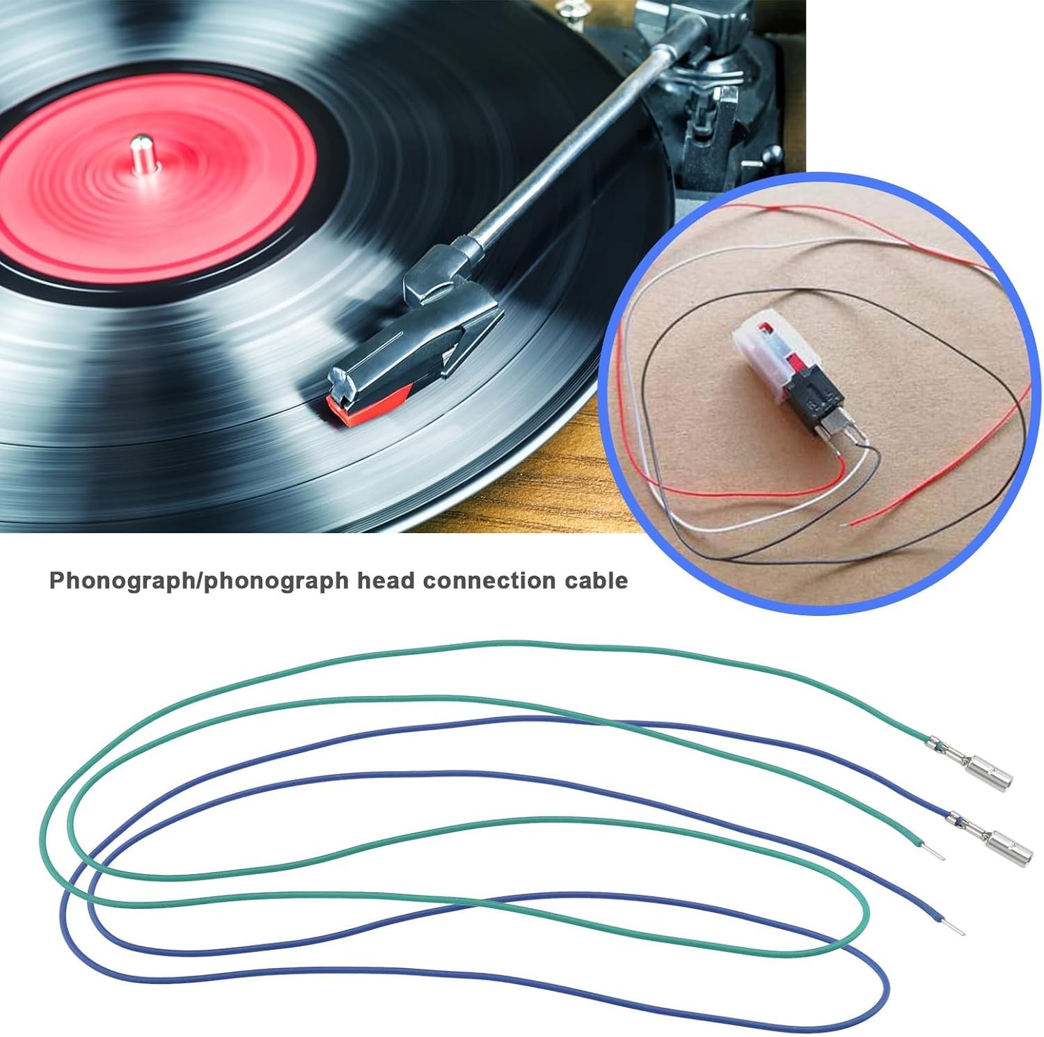 2 Sets(8Pcs) Cartridge Phono Cable Leads Header Wires for Turntable Phono Headsh