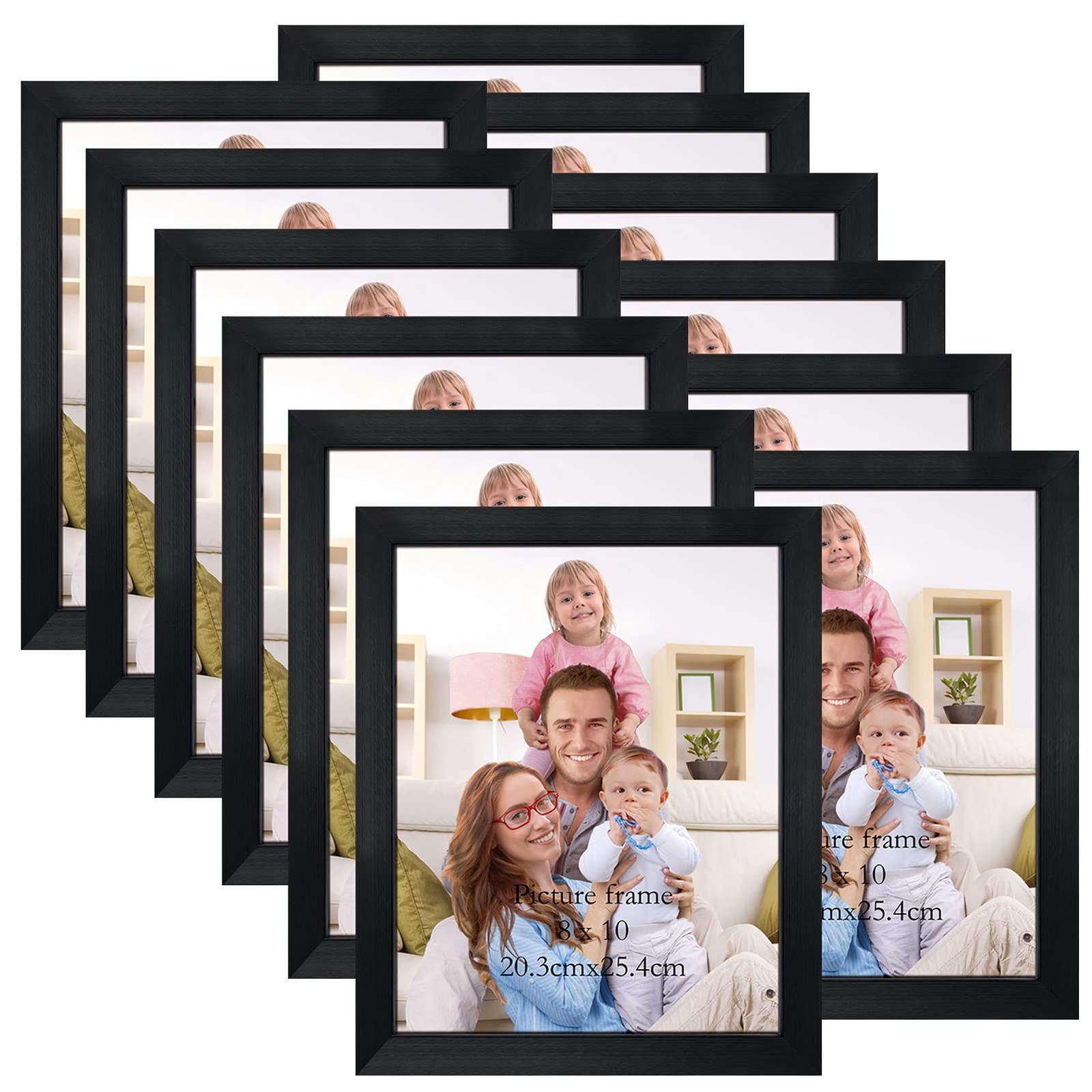Giftgarden Black 8×10 Picture Frame Bulk, Multi 8 x 10 Photo 8×10,
