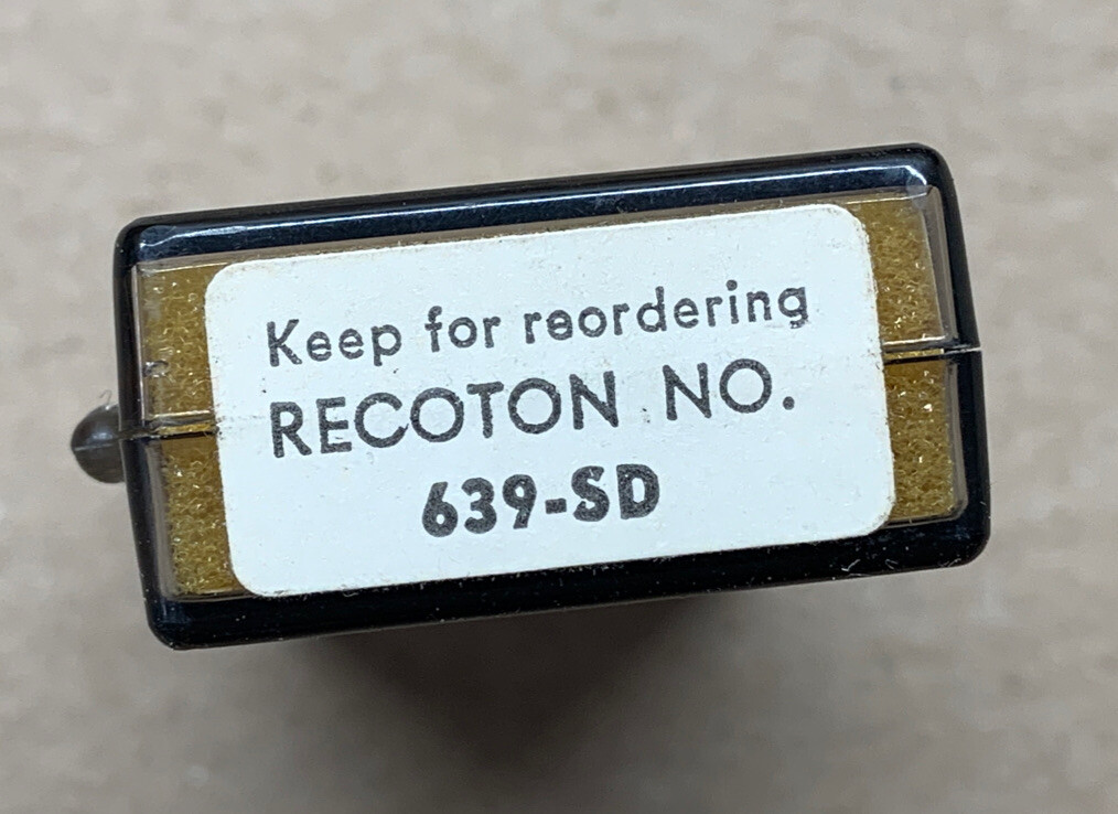 Recoton Hand Polished Diamond Phono Stylus For Record Player Turntable 639-SD