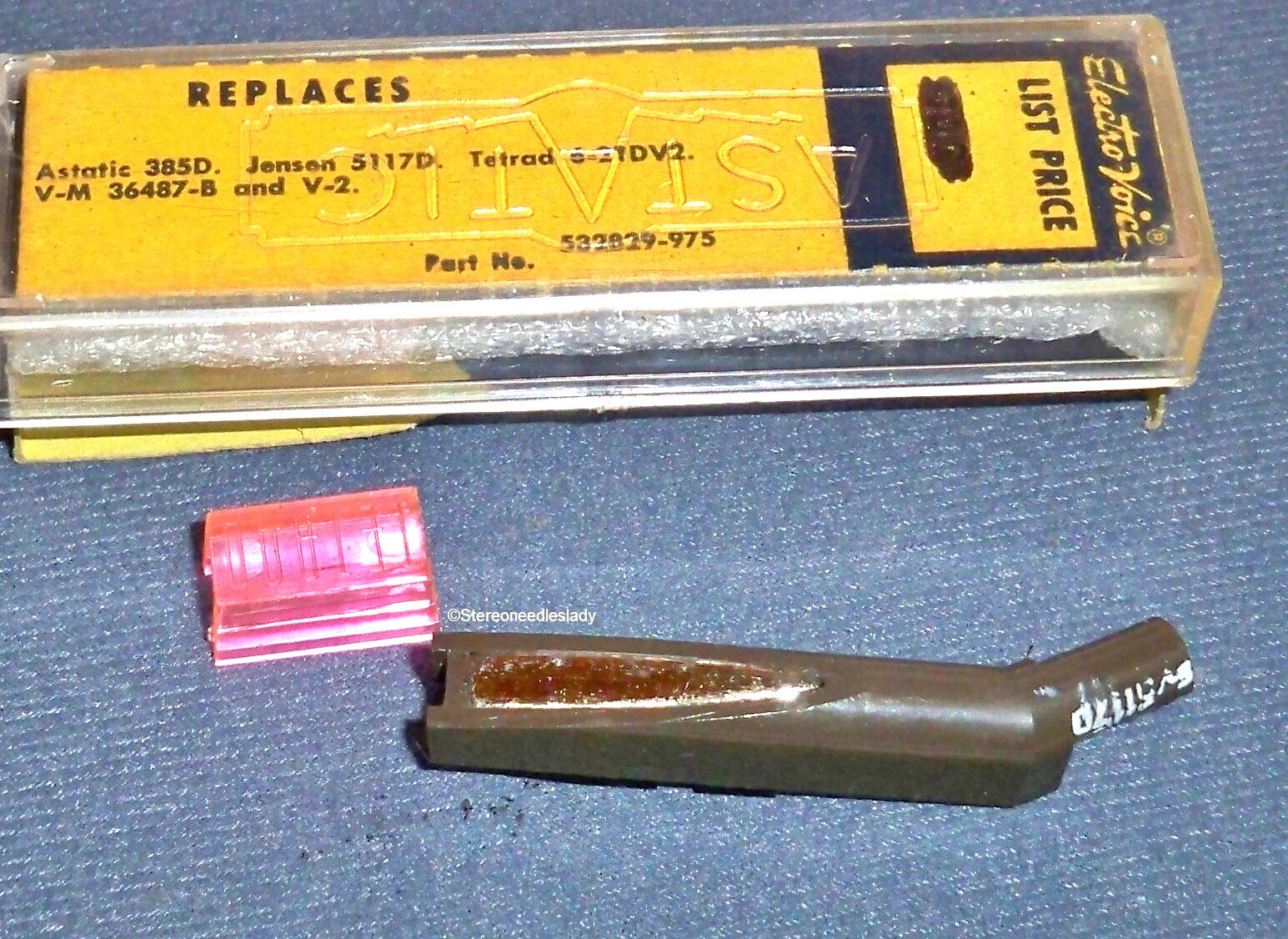 TURNTABLE NEEDLE CARTRIDGE EV 5117D for Astatic 385 Tetrad 6-21D-V2
