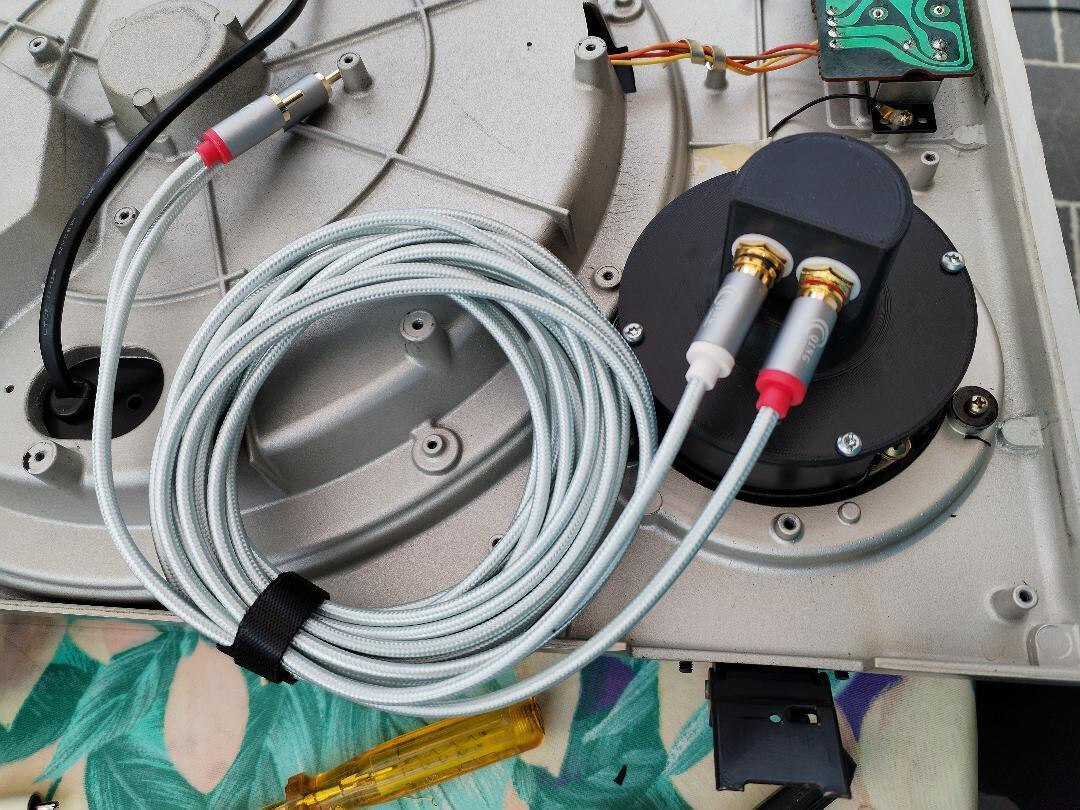 2x KIT RCA BOX Technics SL-1200 SL-1210 MK1 MK2 MK3 MK4 MK5 STAND + RCA / GND