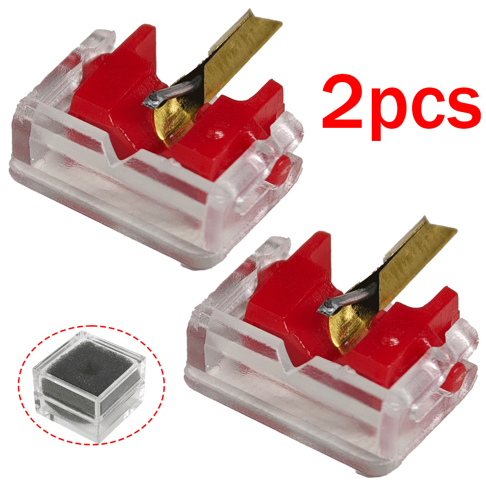 NEW! 2pcs for SHURE improved N44 N44C N44-7 M44G M44C stylus needle generic red