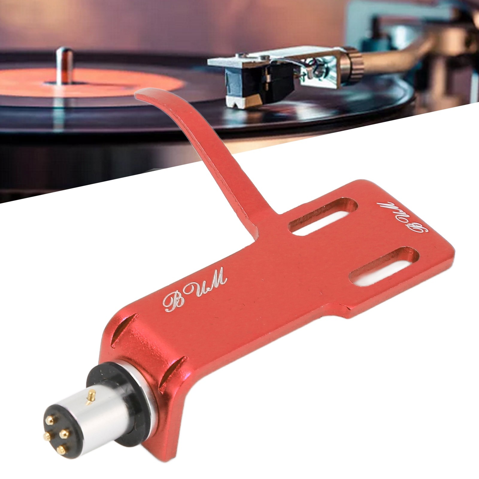 Turntable Headshell Phonograph Head Holder Stylus With 4 Connection Wires
