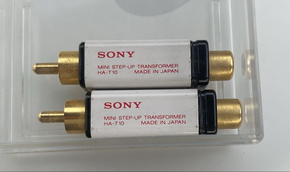 SONY HA-T10 Mini Step Up Transformer MC Cartridge RCA Pair Tested