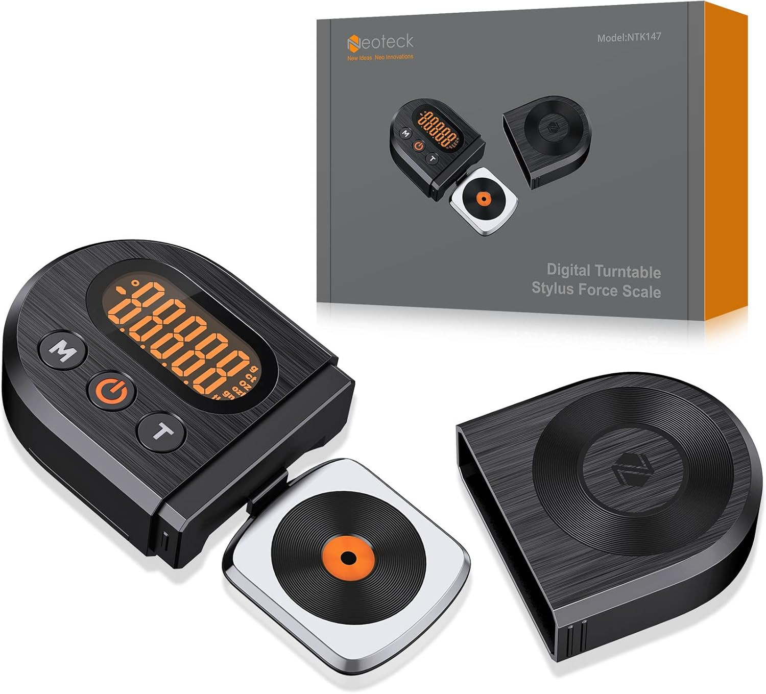 Digital Turntable Stylus Force Scale – Accurate Gauge with Orange LCD Backlight