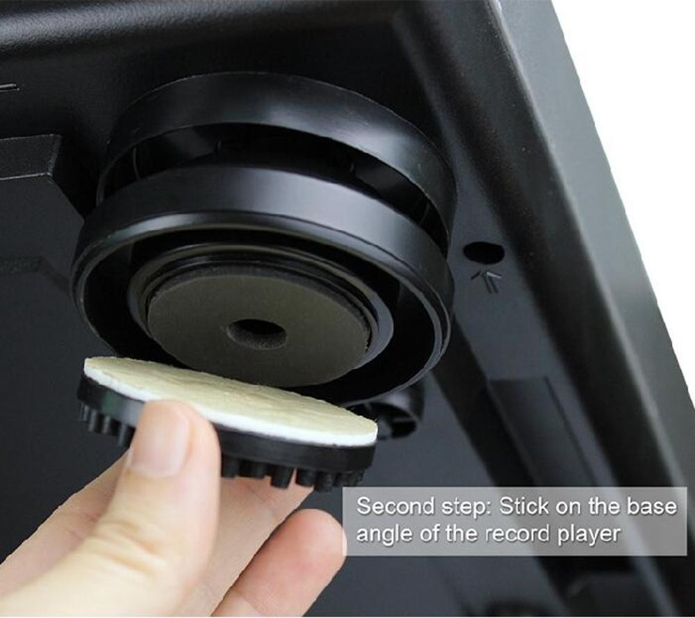 4Pack Rubber Isolation Stand Feet Pads Turntable Record Player Vibration Reducer