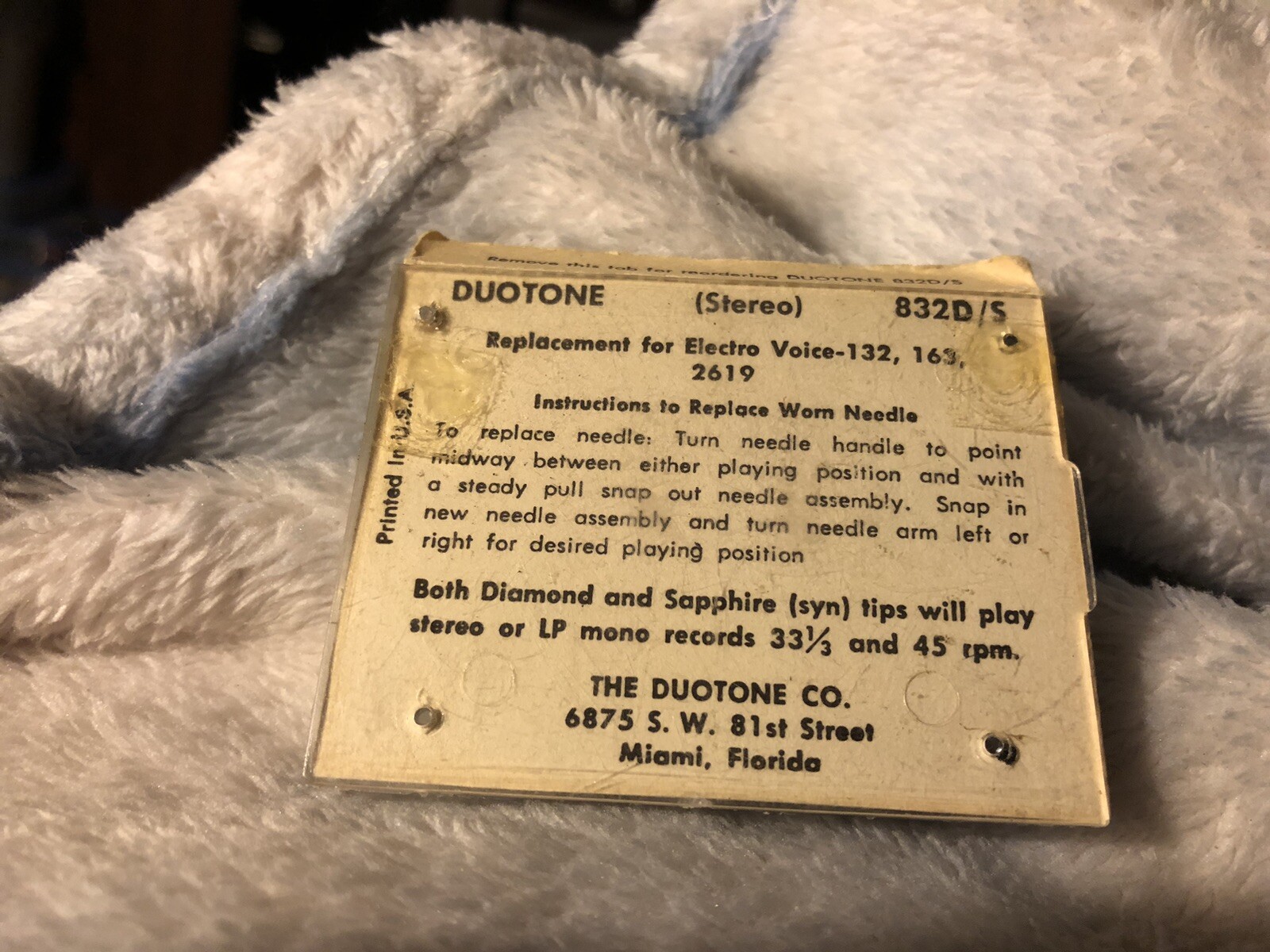 NOS Duotone 832DS Stylus Needle