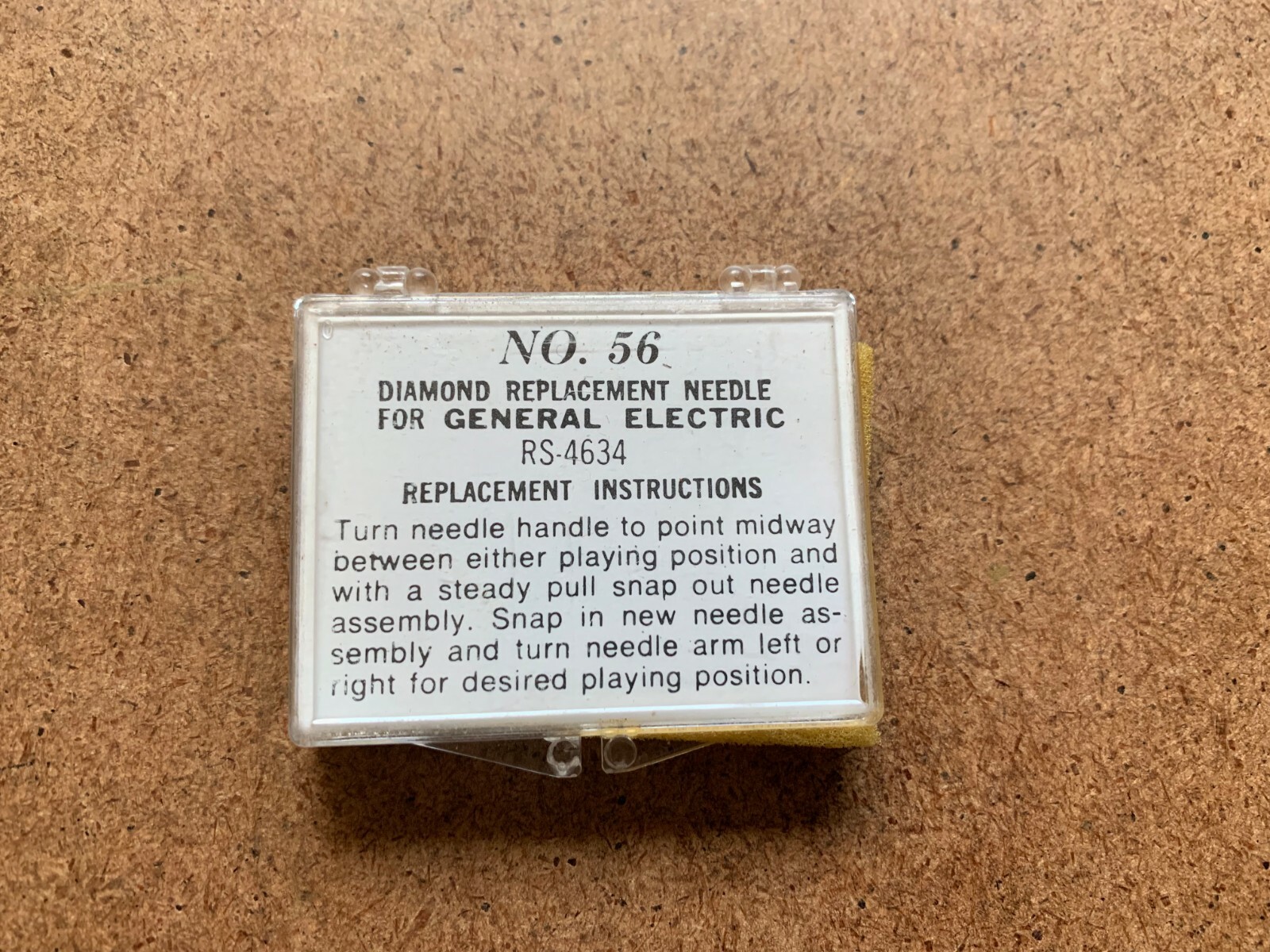 VINTAGE TRANSCRIBER DIAMOND PHONOGRAPH STYLUS NO. 56 FOR GENERAL ELECTRIC RS4634