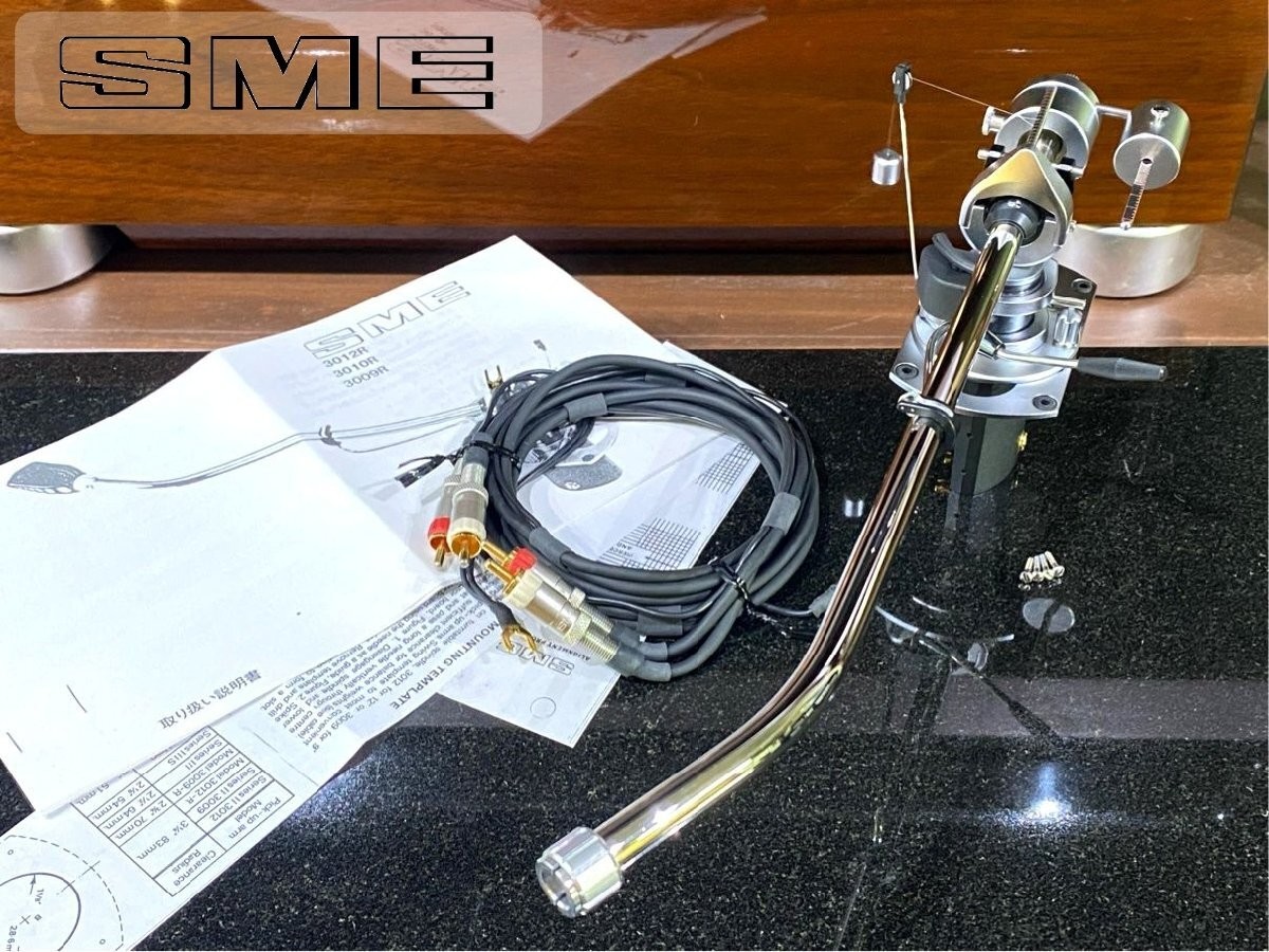 SME 3012-R Long Tonearm with SME RCA Cable Weights Vintage Audio Turntable